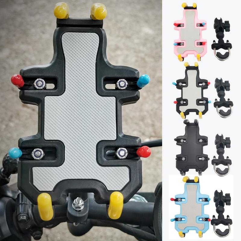 Phone Mount For Motorcycle Stable Shockproof Motorcycle Phone Mount Holder 360 Degree Rotatable Protective Multifunctional