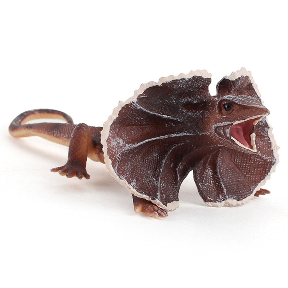 1PC Mini Lizard Ornament Frilled Lizard Model Simulation Amphibian Toy Desktop Ornament for Children Boys