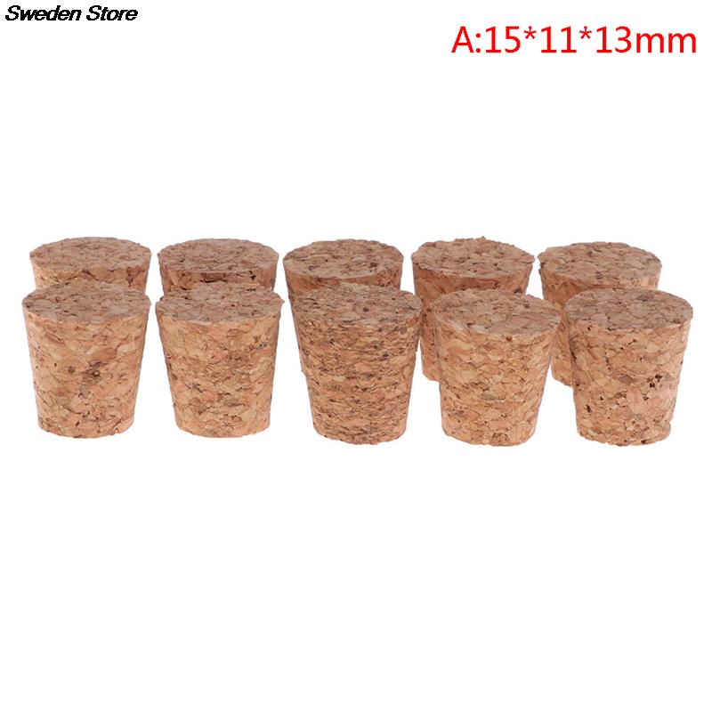 10pcs Wood Wine Glass Bottle Stopper Kettle Pudding Container Cork Cap Burette Buret Tube Lid: A