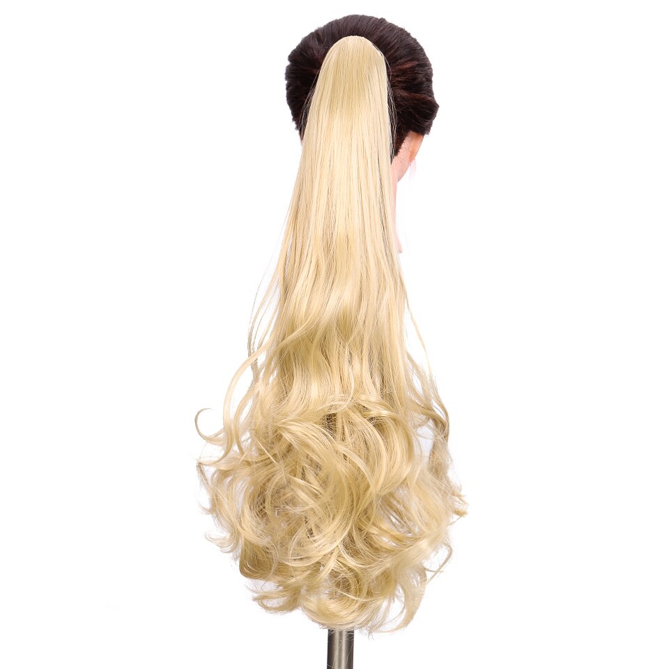 Lvhan kemisk fiber højtemperaturbestandigt hår syntetiske hestehalepoteclips til kvinder i hårforlængelsen bølget krøllet stil: 107