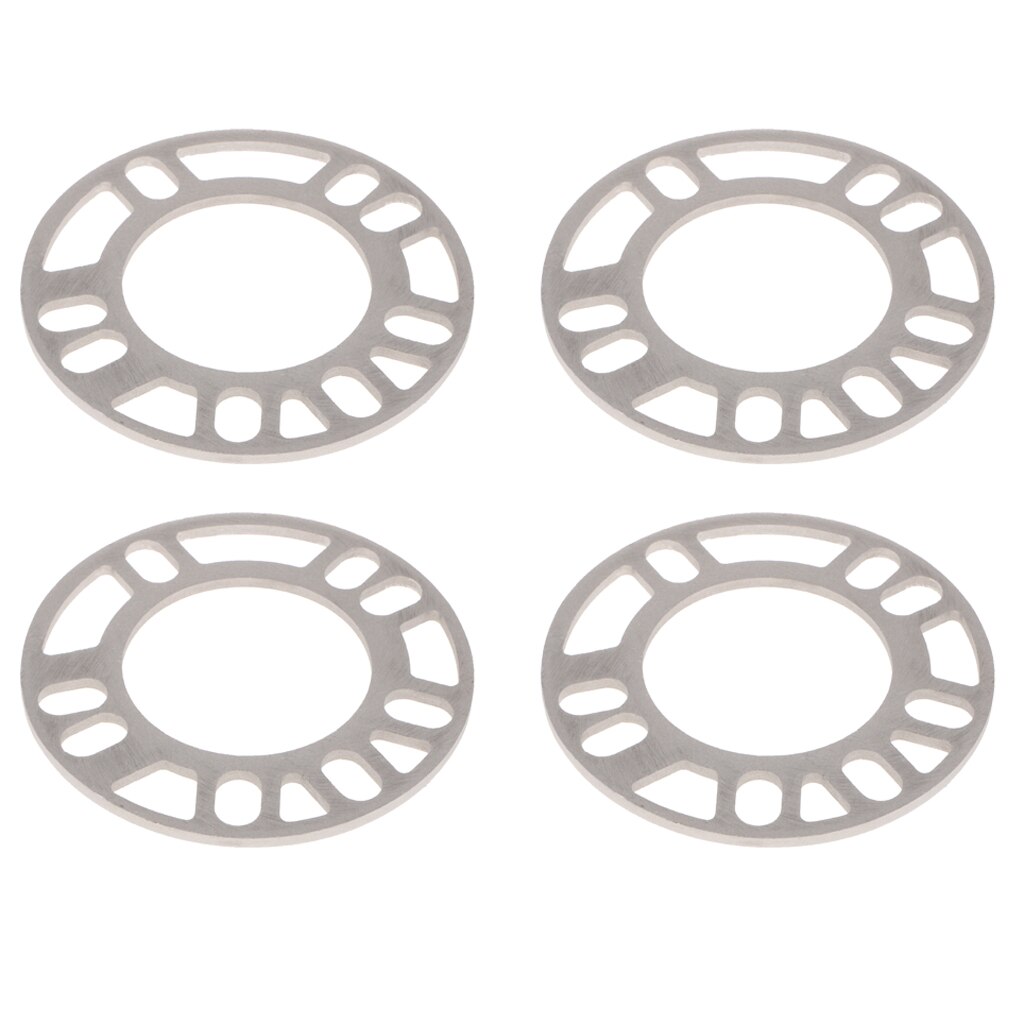 4 Pieces 5mm Universal Aluminum Alloy Car Wheel Spacer Shims for Car