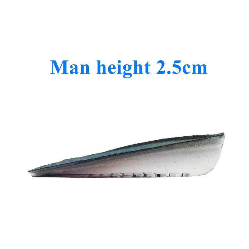 Hak Voor Schoenen Siliconen Gel Hiel Cups Pad Elektrische Hoogte Toename Inlegzolen Voor Vrouwen Mannen Lijm Liners Kussen Padding: Man height 2.5cm