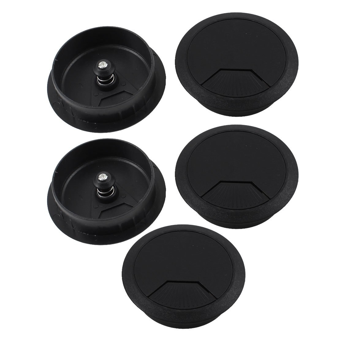 KSOL Stijl Desktop Computer PC Plastic Zwart Grommet Kabelopening Cover 5 Stks