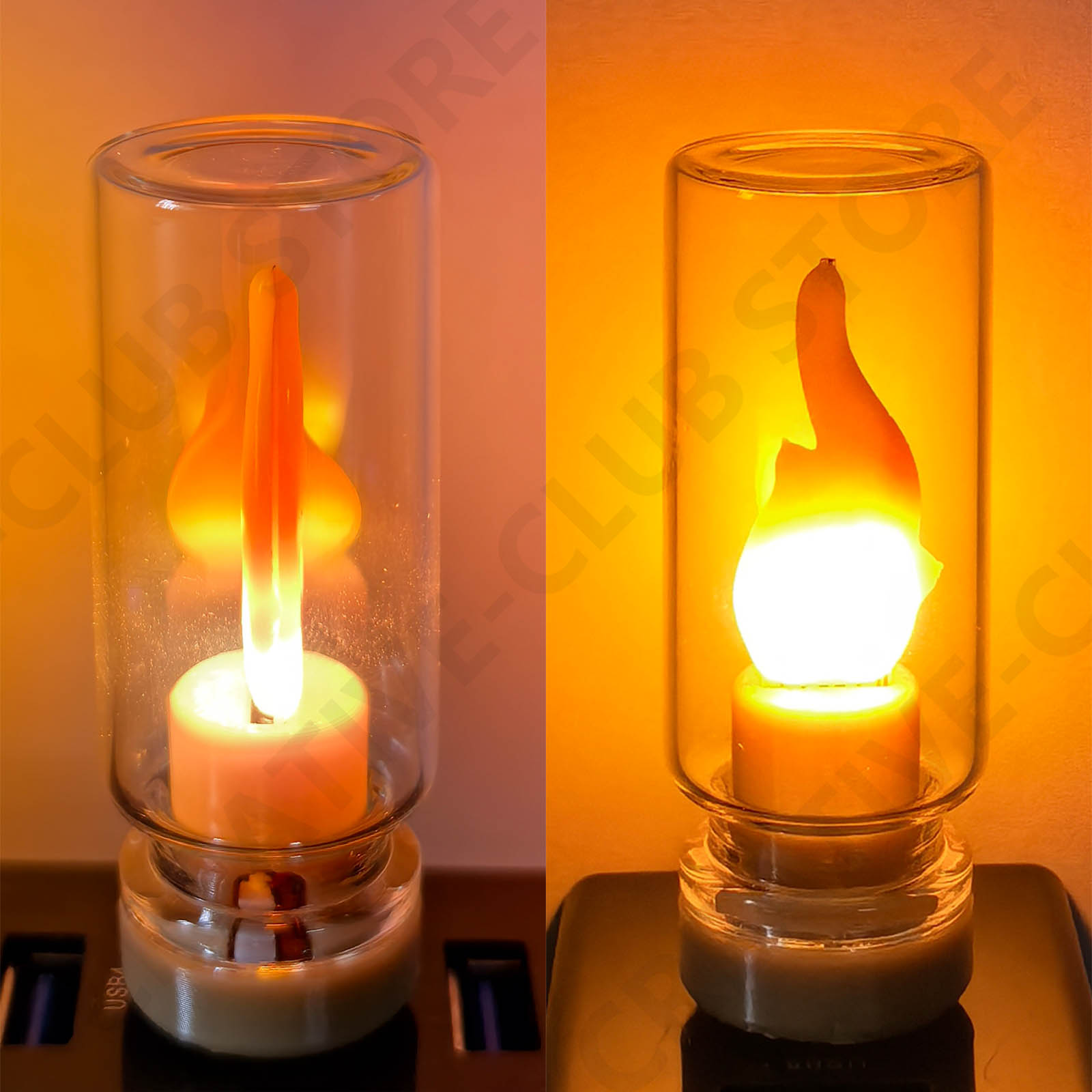 USB Flamme Birne Warm Gelb LED Nachtlicht Atmosphäre Licht LED Filament Licht LED Kerze Birne Kerze Birne Retro USB Auto Licht
