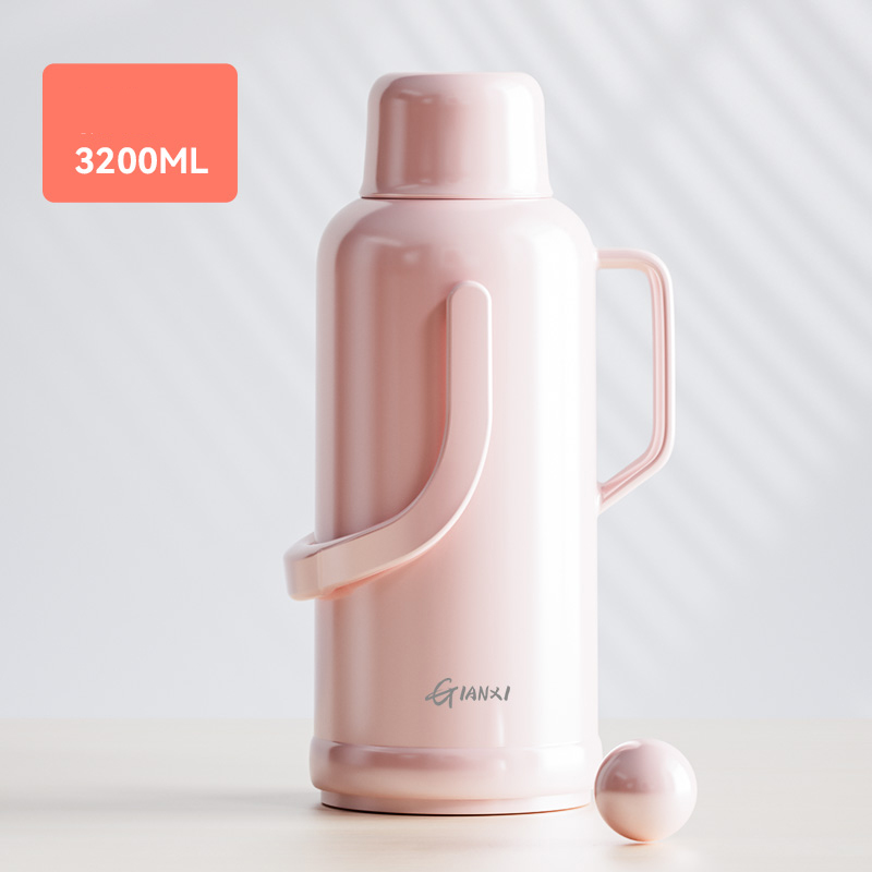 GIANXI botella termo al vacío de gran capacidad para mantener la vejiga interior de vidrio de la botella termo de té y café del hogar: Rosa