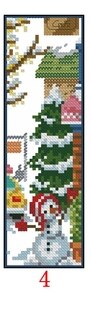 seasons 3 Craft Stich Cross Stitch Bookmark Christmas Plastic Fabric Needlework Embroidery Crafts Counted Cross-Stitching Kit 2: Burgundy