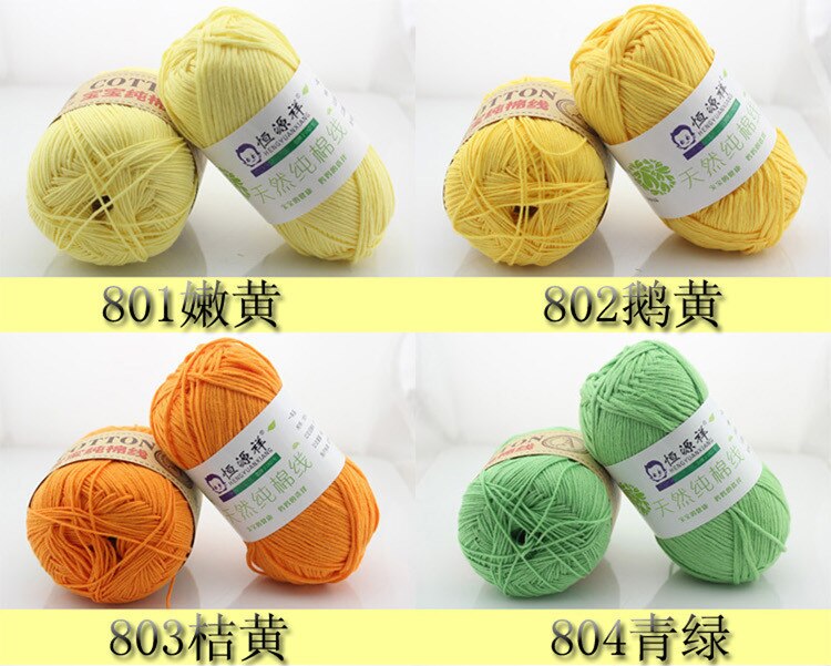 Glatte 100% Baumwolle Weiche Natürliche Doppel Strickwolle Garn Baby wolle garn