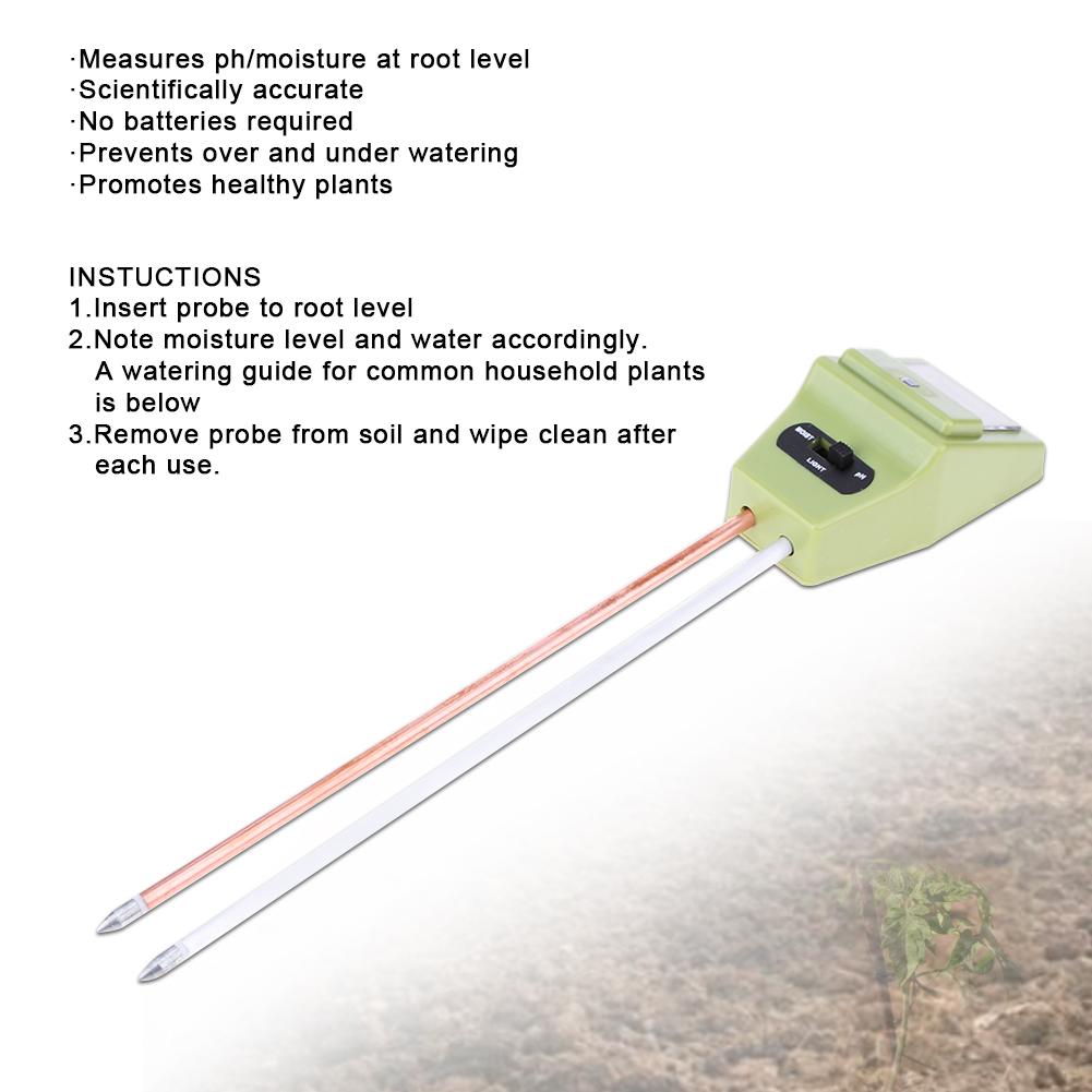 3/5 in 1 Boden PH-Meter Digital Boden Feuchtigkeit Sonnenlicht PH Meter Temperatur Intensität Messung analysieren Säure Alkali Tester