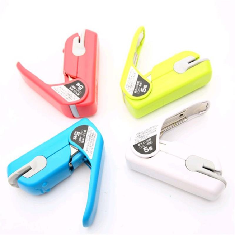 Environmentally Staple Free Stapler Harinacs Press & Safe Student Stationery Office Supplies No Need To Change Holes