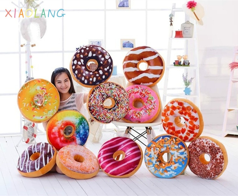 40 centimetri Divertente Ciambella Al Cioccolato Divano Cuscino del Sedile Di Natale Ciambelle Cuscino di Natale Kid Present Giocattolo di Riempimento del Cotone DEI PP Cura Della Mano Auto stuoie