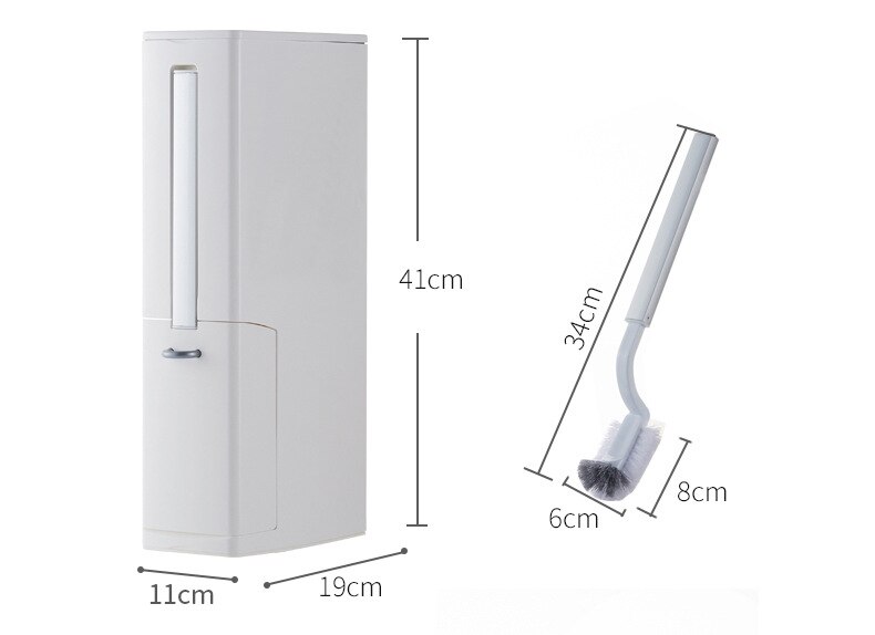 6L Ultra Thin Bathroom Trash Bin With Toilet Holder Tissue Grocery Bag Storage Organization Garbage Cans Save Space Bucket Sets