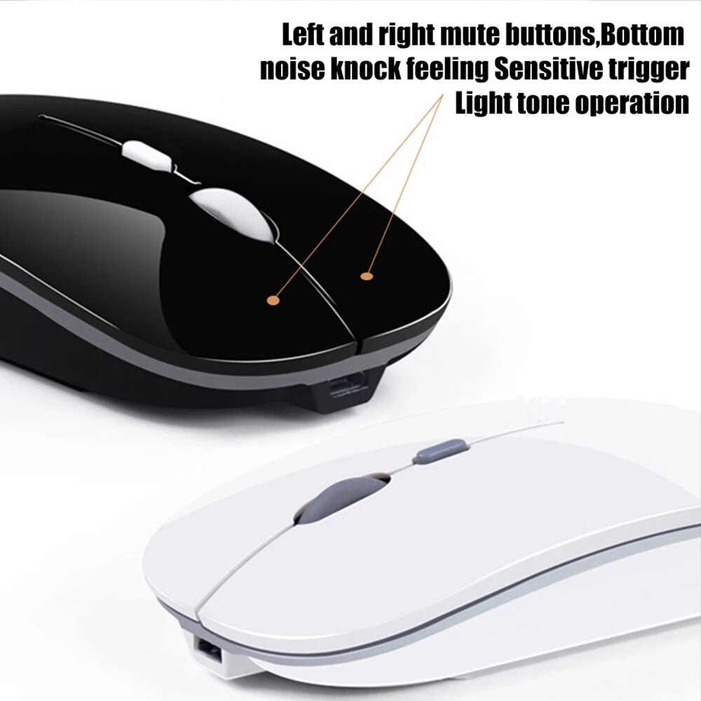 Draadloze Bluetooth Muis 5.0 Usb Optical Computer Mini Slanke Muis 1600Dpi Voor Computer Xiaomi Huawei Lenovo Ipad Pc Accessoires