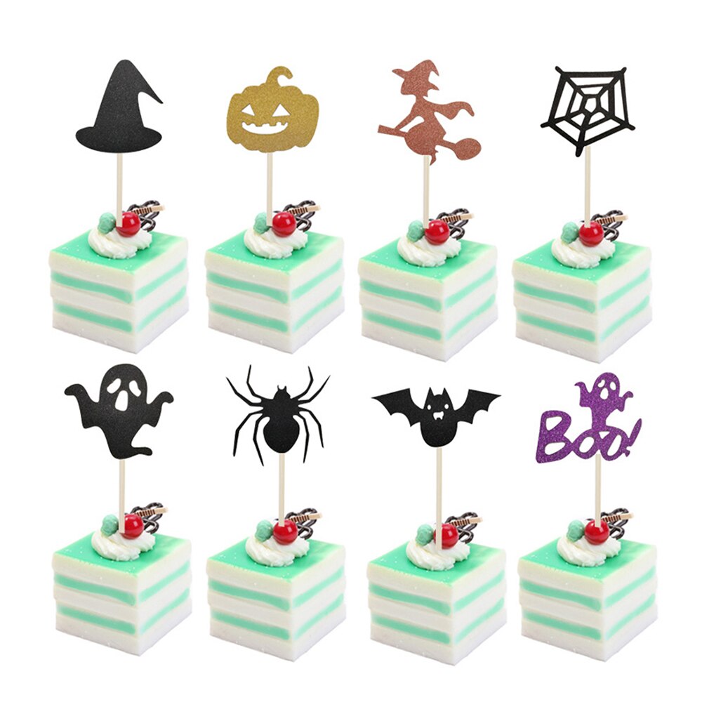 8 Stuks Set Allerheiligen Taart Decoratie Kaart Halloween Party: A