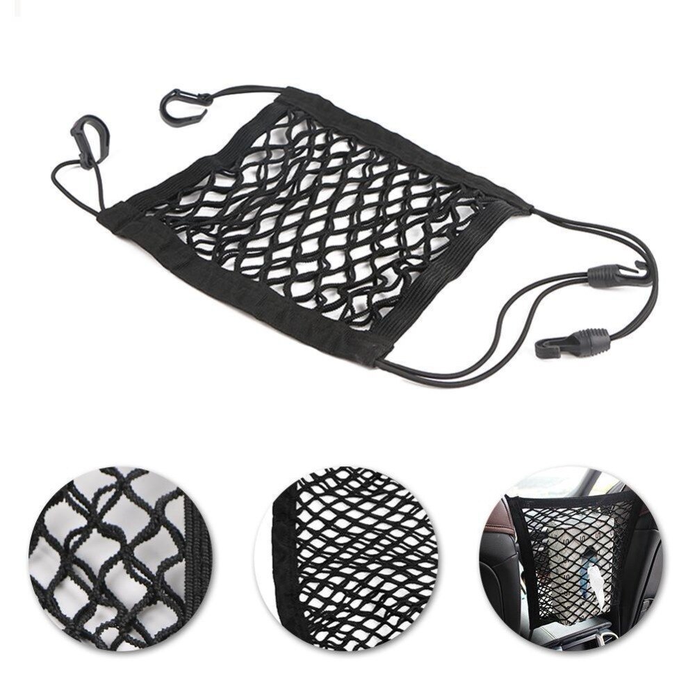 Universele Elastische Auto Voertuigen Mesh Bagagenet Kofferbak Tas Tussen Organizer Seat Terug Storage Bagage Holder Pocket Auto Styling