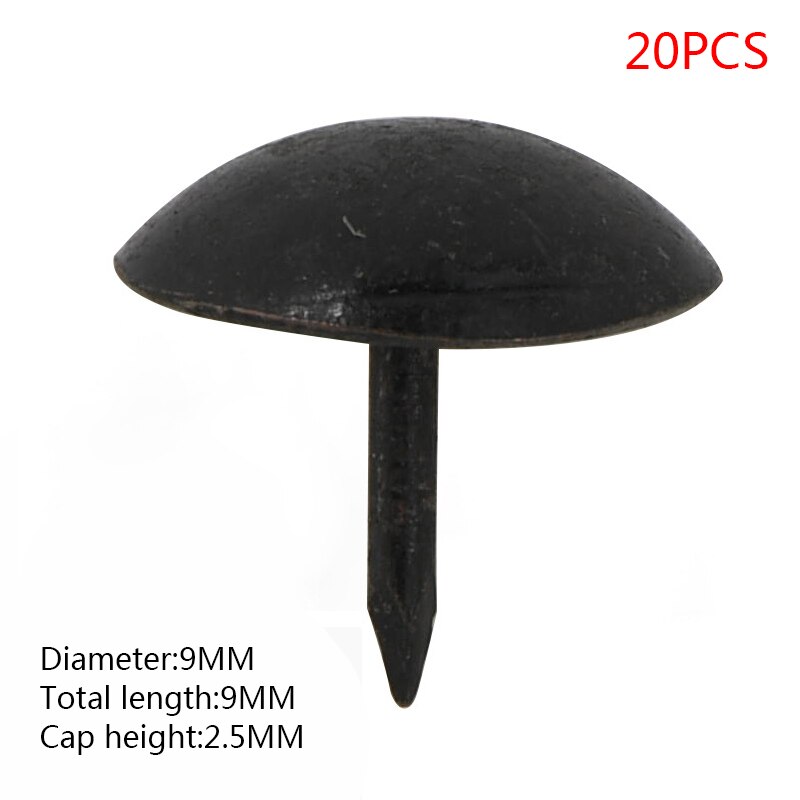 20 stücke/druckbolzen tür nagel Kasten Sofa verdickung Heftzwecke Zucht Hardware- schwarz druckbolzen dekoration Nagel Kunst schmuck: 9x9mm