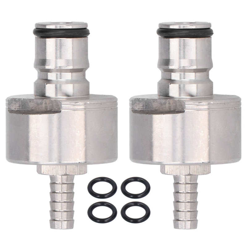 Carbonation Cap with O-Ring Stainless Steel Carbonate Cover Home Beer Brewing CO2 Coupling Carbonate Soda: 2pcs