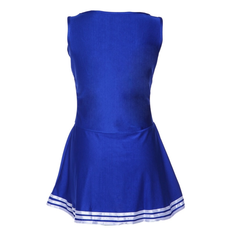 Tank Kleid Blau fancy kleid cheerleader pom pom mädchen party mädchen XS 28-30 fußball schule