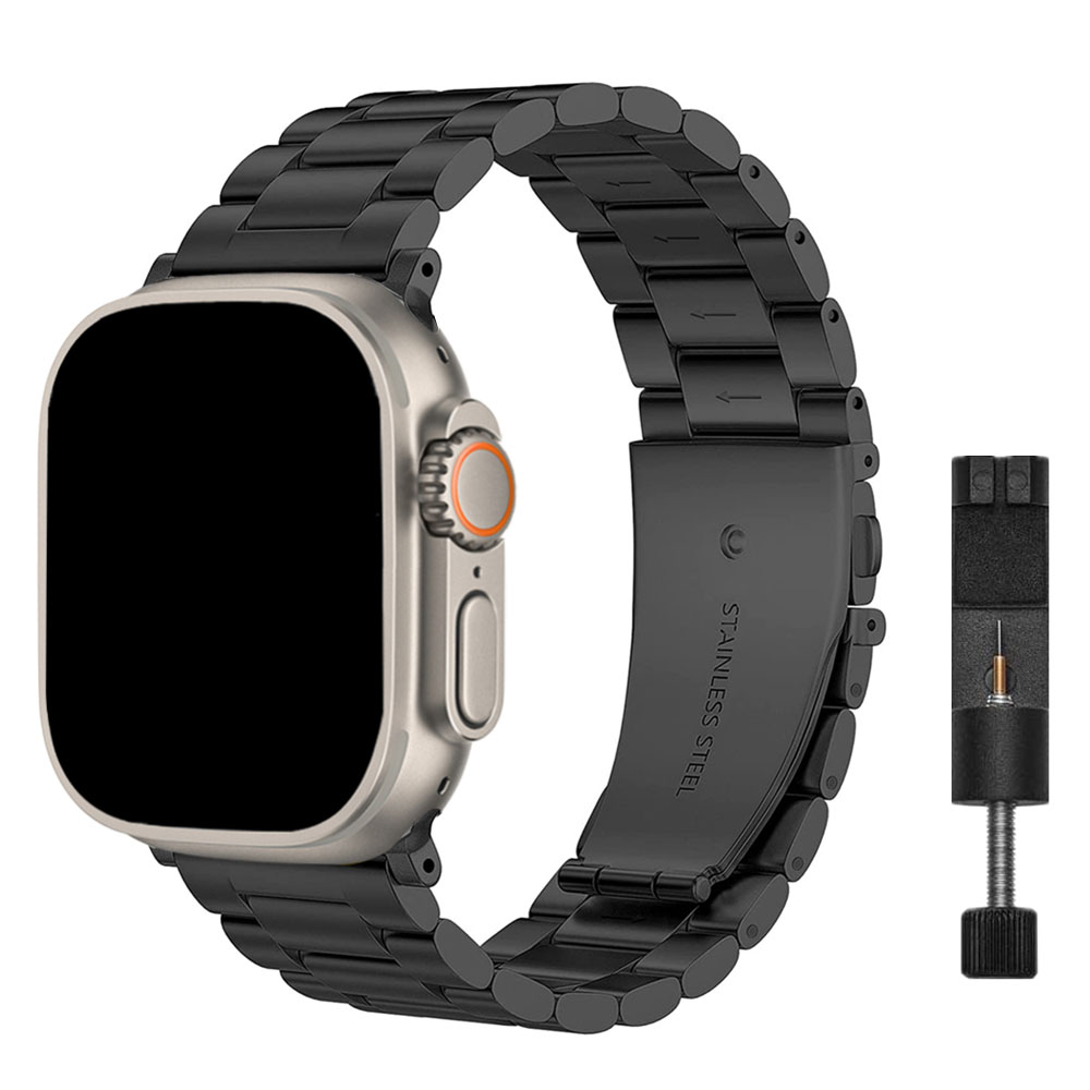 Roestvrijstalen Band Voor Apple Horlogeband 49Mm 44Mm 40Mm 42Mm 38Mm 41Mm Horlogeband Iwatch Serie 3 Se 6 7 Ultra 8 45Mm: Red black / 12mm