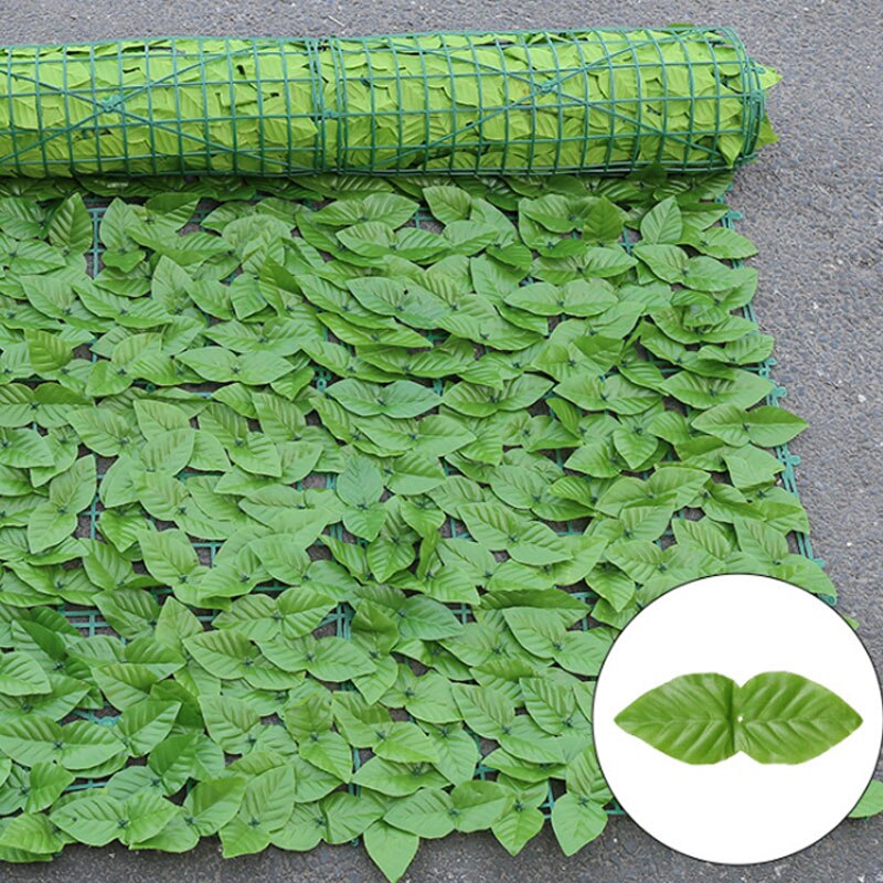 Green Artificial Leaf Screening Roll UV Fade Protected Privacy Wall Landscaping Garden Fence Balcony Fence Wall Screen Roll: A Style  M