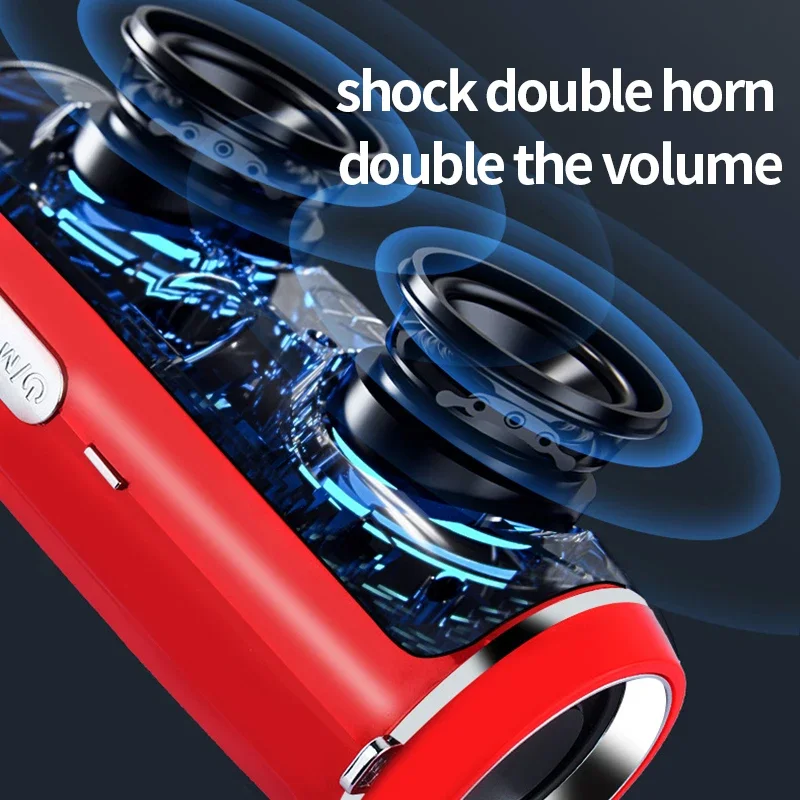 Caixa De Som - Altavoz inalámbrico portátil Bluetooth 200W Audio exterior de alta potencia 3D estéreo envolvente TWS FM voz RHDE