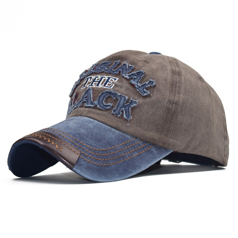 Verstelbare katoenen baseballpet voor heren, vintage snapback pet voor dames, streetwear, distressed, gescheurde hiphoppetten: A8