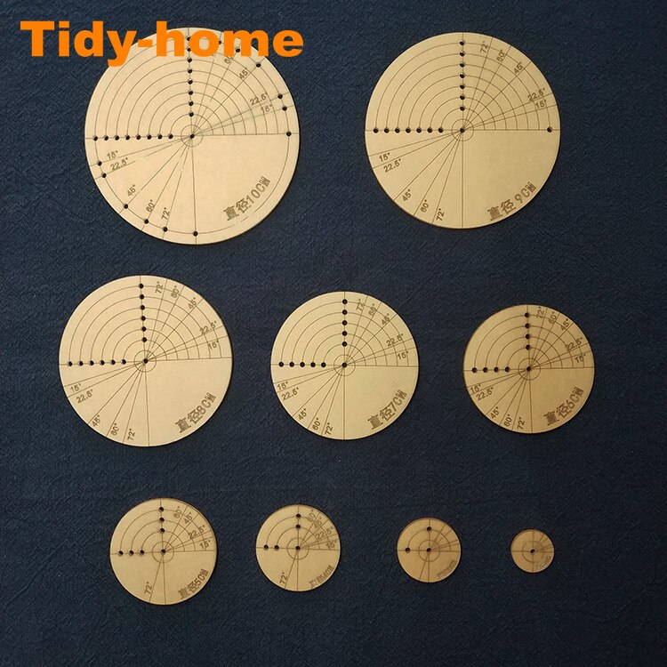 9pcs/set Helpful Acrylic Patchwork Drawing Template Sashiko Templates Circle Polygon Square Pattern