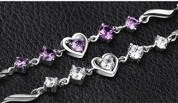 Pulsera de corazón para de San Valentín, de cumpleaños de Año para novia