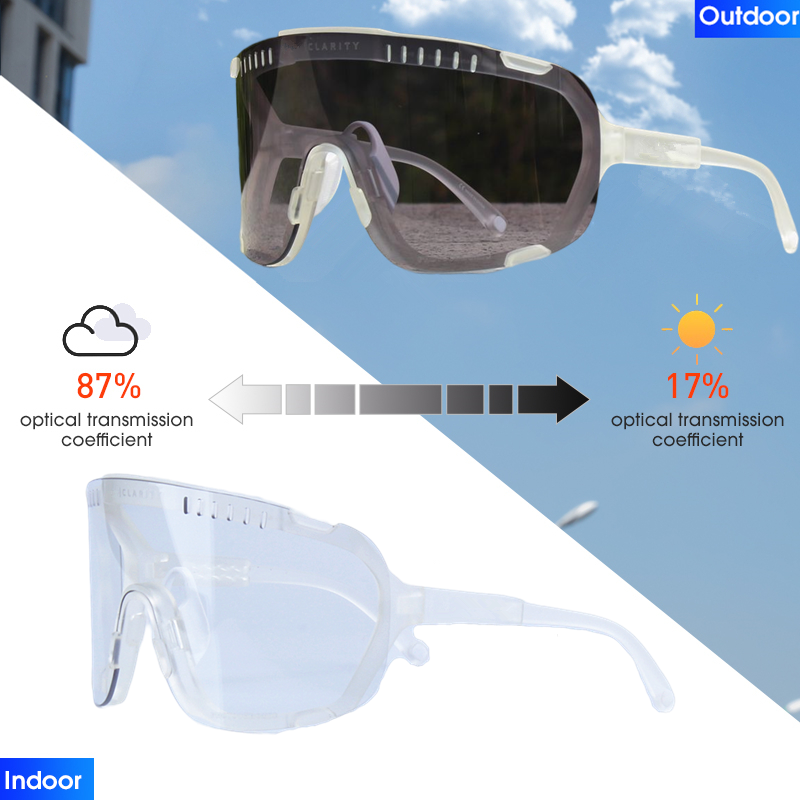 Origineel Verslindt Fotochromische Fietszonnebril Mannen Vrouwen Sport Mountainbike Fietsbril Mtb Brillen Verkleuring: YELLOW