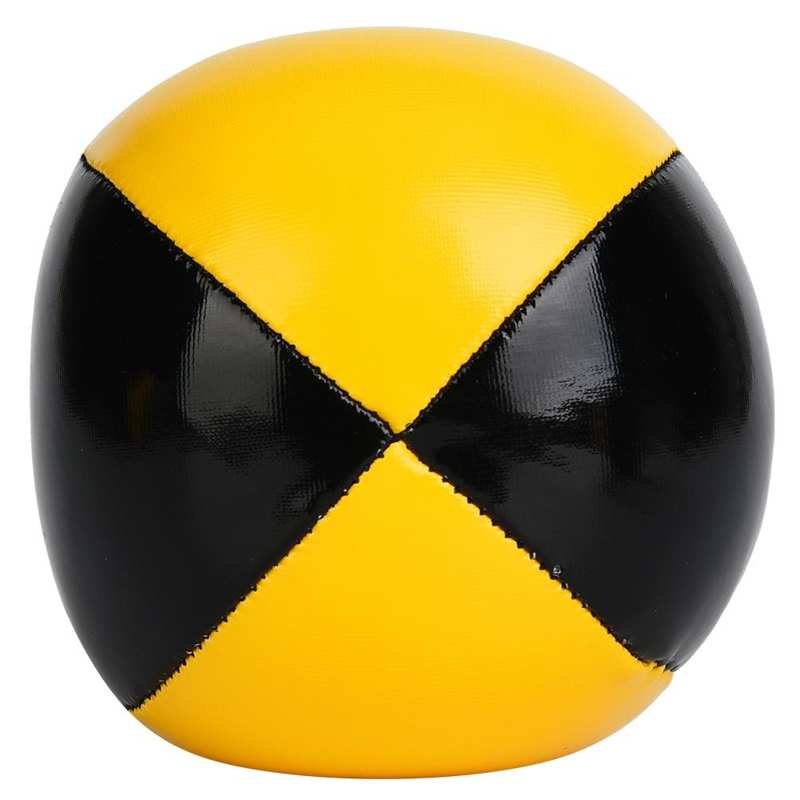 3PCS Yellow Black PU Thud Juggling Balls Clown Playing Juggle Ball for Beginner
