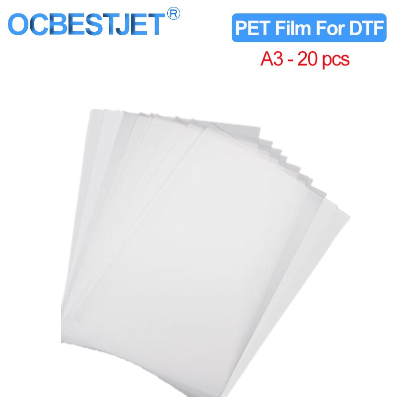 20PC A3 Haustier Transfer Film Für Direkte Transfer Film Druck Für DTF Tinte Druck Haustier Film Druck Und Transfer