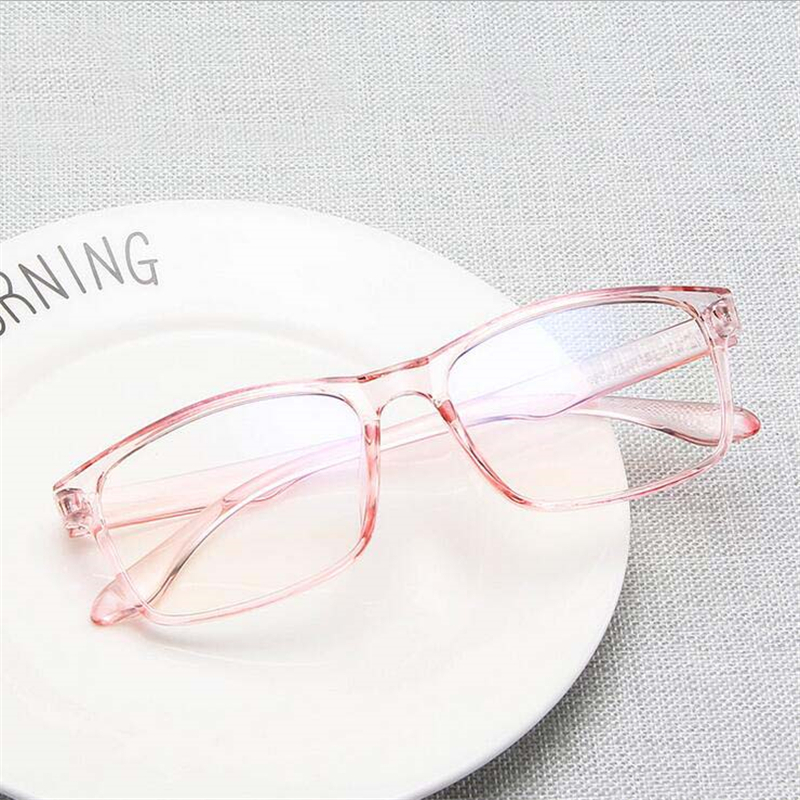 Kleine Vierkante Frame Brillen Voor Unisex Transparante Jelly Kleur Optische Bril Vrouwen Mannen Transparant Grijs/Roze/Blauw