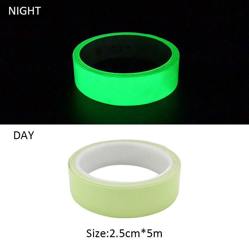 Blask w ciemna taśma fotoluminescencyjna lśniąca taśma samoprzylepna dekoracja sceniczna: 25mmx5m