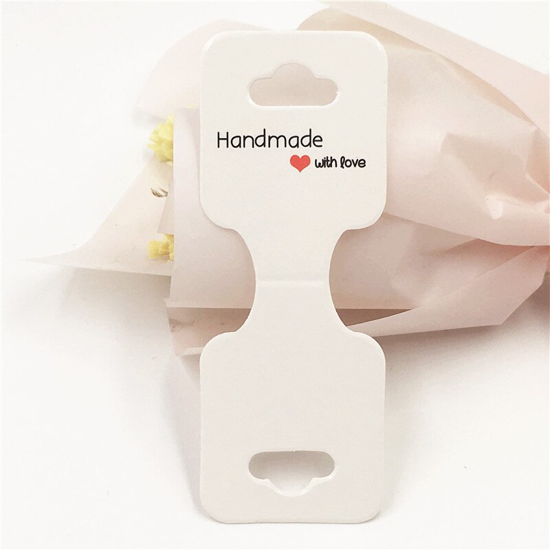 100pcs Kraft di Carta di Nuovo Modo Della Collana Tag 9x3.5cm Flamingo/Bello Del Fiore Dei Monili display Hang Etichette carta: c10