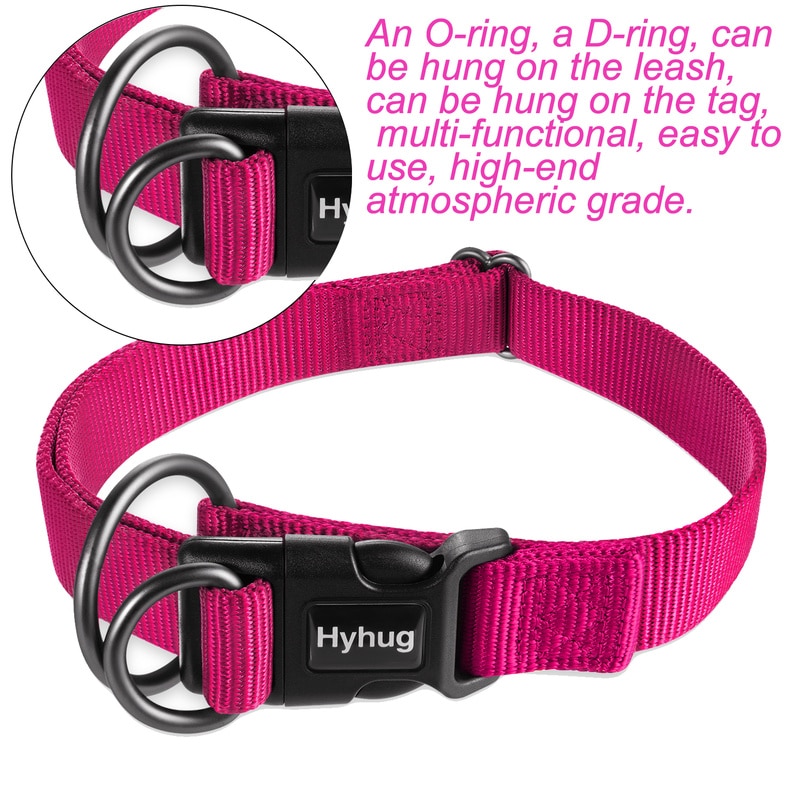 Collier pour chien robuste en Nylon, réglable, boucle pour chien, pour grands, moyens et petits chiots Husky, fournitures S/M/L HY138
