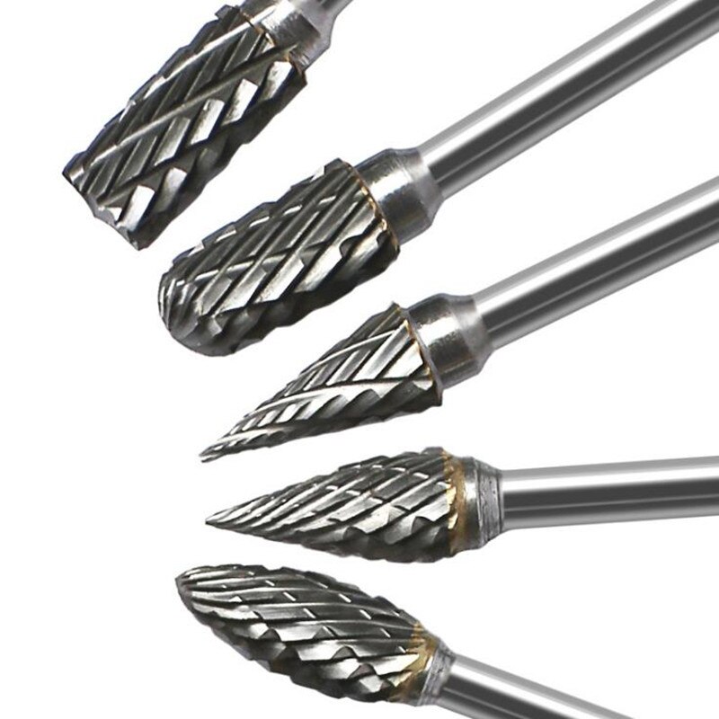 3x6mm Tungsten Steel Carbide Burr Cutter Rotary Tool Burr Double Diamond Cut Rotary Polishing Tools