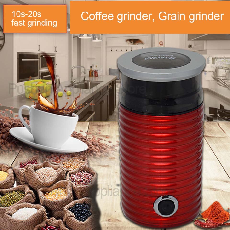 Elektrische Koffiemolen Keuken Zout Peper kruiden Grinder graan Bonen Kruiden Noten Zaden Koffieboon kruid Malen Machine
