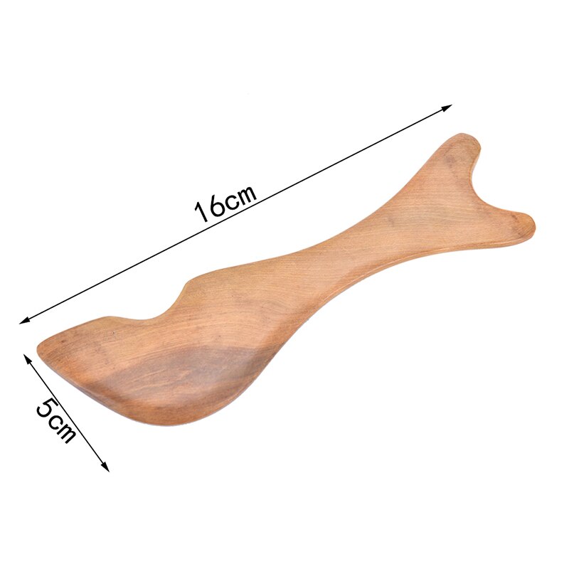 Bra trä fisk form kropp massage verktyg hälsovård avslappning trä fot roller massager hand trä massage verktyg: 3