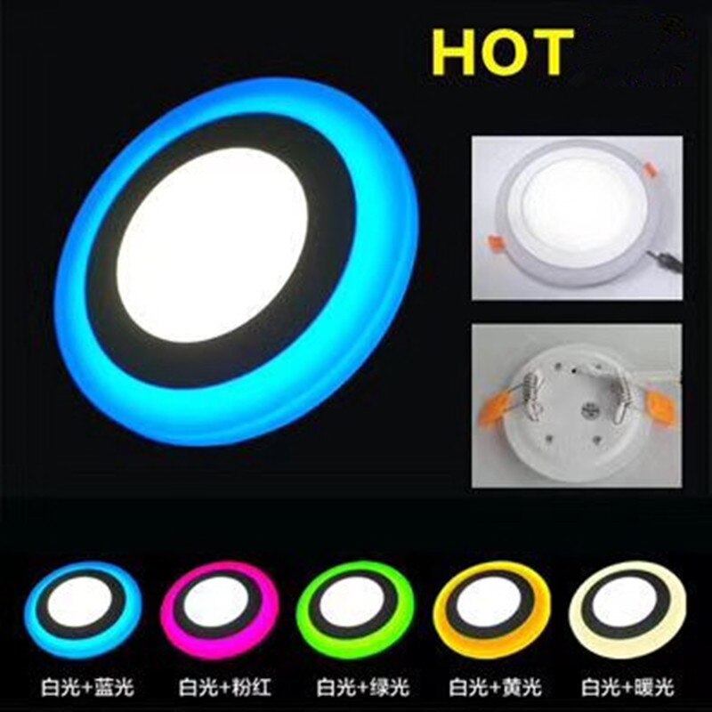 Led Panel Light Remote Control 3 Models White &amp; RGB 6w/9w/16w/24W Ultra Thin Recessed LED Ceiling downlight Acrylic Panel Lamp