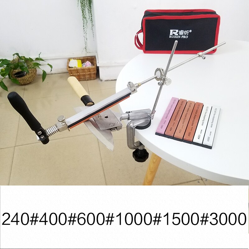 knife shapener kitchen sharpener 360 sharpener iron steel angle steel band stone sharpening stone: sharpener(6 stone)C