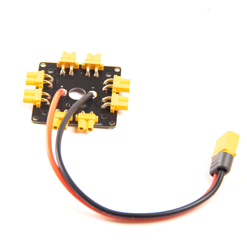 XT30 XT60 XT90PW PCB high current distribution board multi axis distribution board UAV power supply parallel connection: WHITE