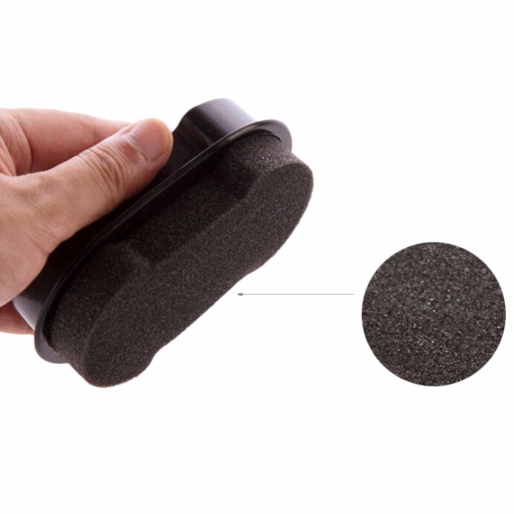 Esponja de brillo enceradora de cera líquida para limpieza y pulido de cuero, zapatos y botas para bolsa de, sofá, 1 Uds., limpiador de cepillo de zapatos con brillo negro