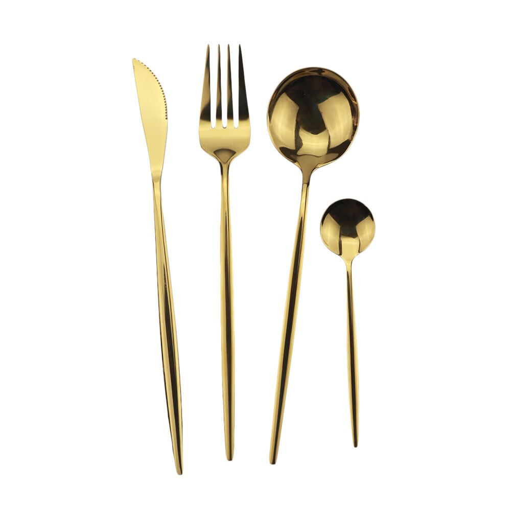 Ensemble de 24 couverts en acier inoxydable, couverts noirs, cuillère, fourchette 304 couteau, couverts occidentaux pour mariage, sécurité lave-vaisselle