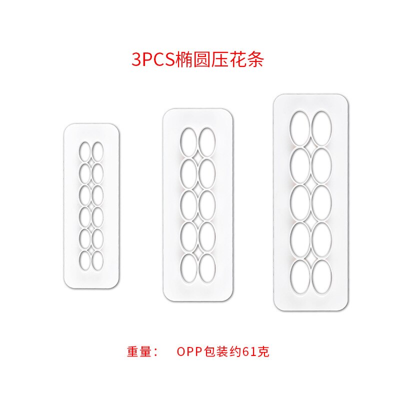 3PCS/Set Square Geometric Cutters Fondant Cookie Cake Mold Cutter Chocolate Mold Cake Decorating Cake Baking Tools for Christmas: oval