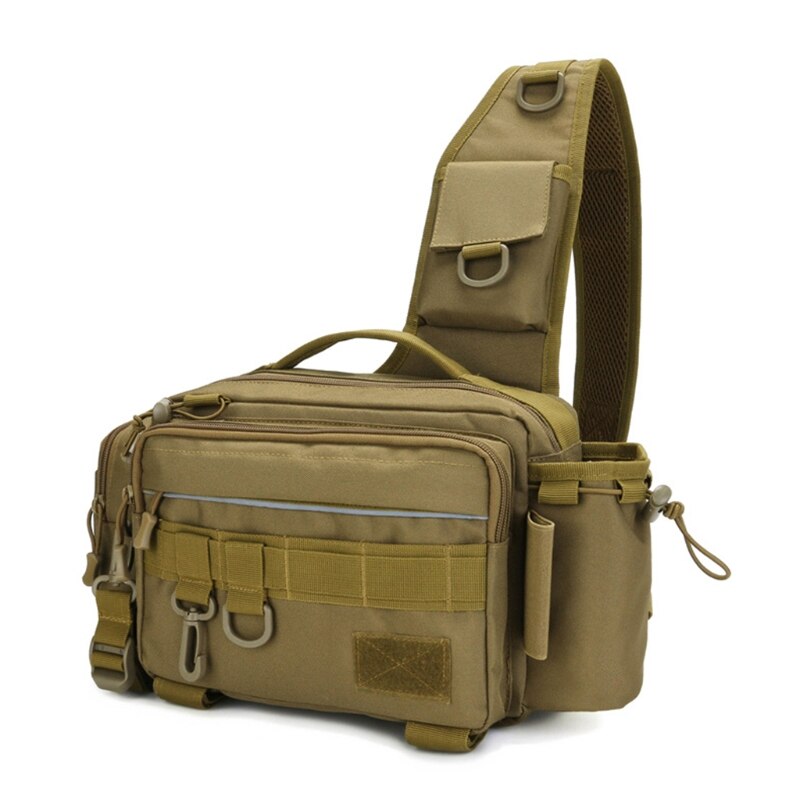 Equipo de pesca al aire libre multifuncional, bolsa impermeable, cintura, hombro, Crossbody,: BN
