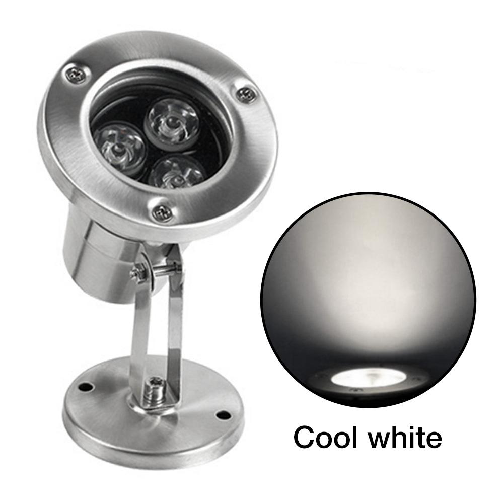 Rvs Anti-Corrosie Schijnwerper Lamp IP68 Waterdichte Rgb Led Onderwater Licht Voor Fontein Aquarium Zwembad 12V: Cold White
