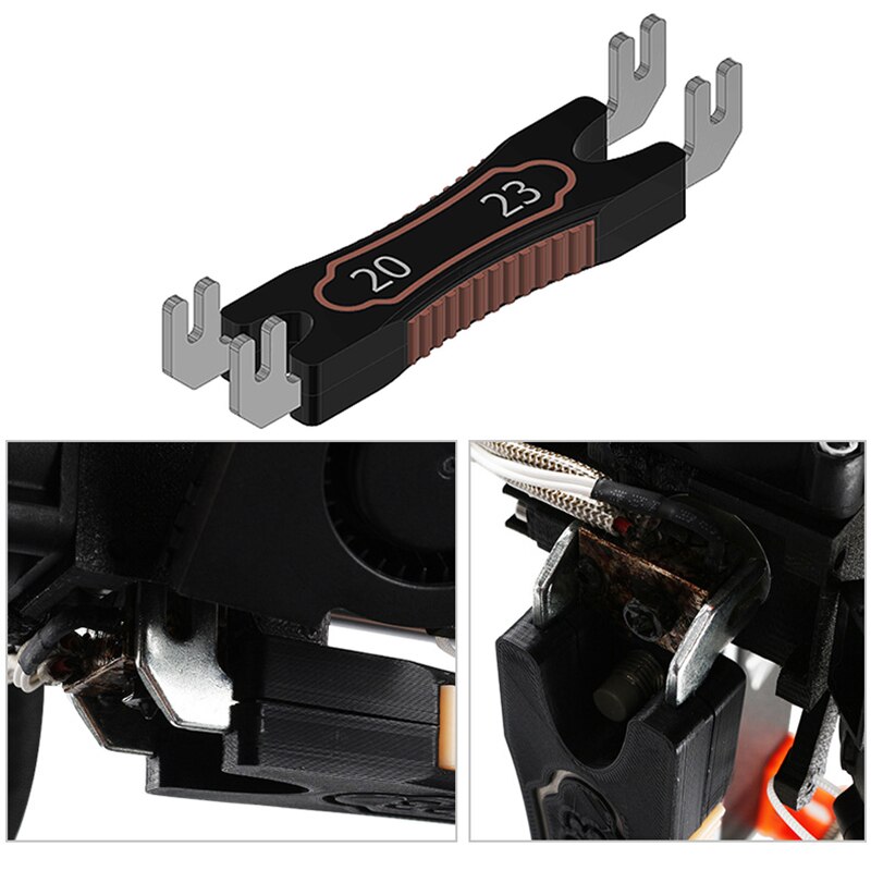 3d skrivertilbehør 20mm-23mm dobbelbruks ekstruderdyseverktøy til  v6 ender -3 prusa