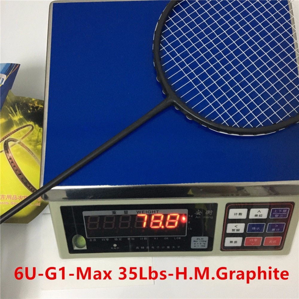 6U up 35Lbs badminton racket made of high modulus graphite stiff shaft light badminton racquet carbono prestrung jetspeed racket