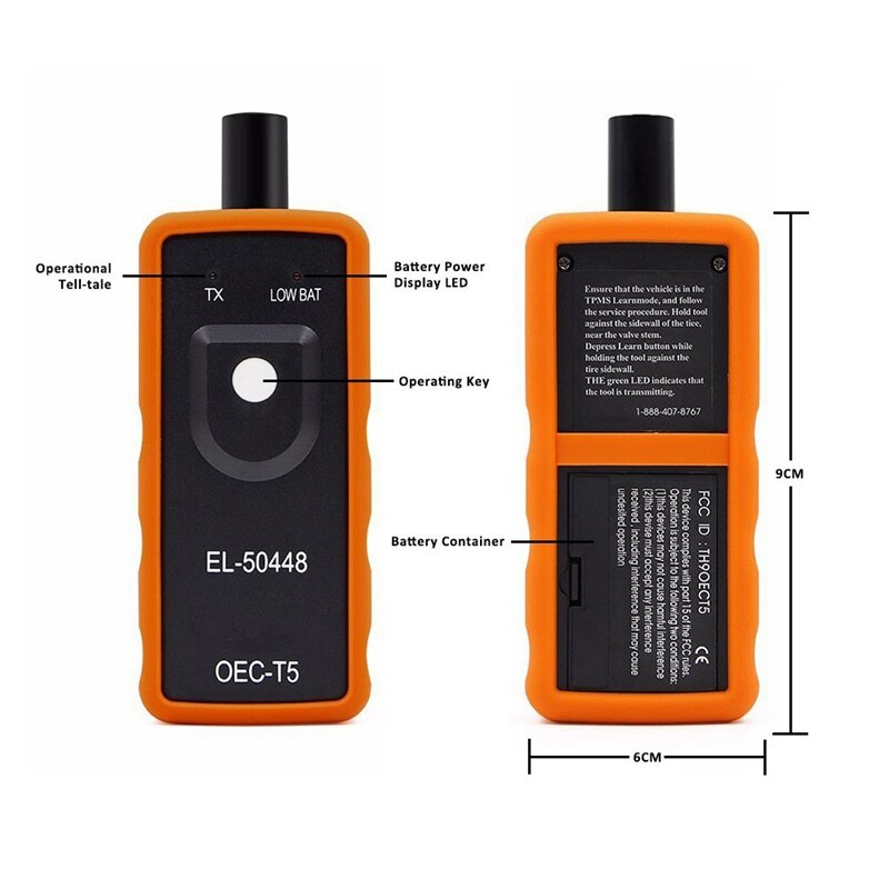 EL-50448 Auto Bandenspanning Monitor Sensor Tpms Relearn Reset Activering Tool OEC-T5 Voor Gm Serie Voertuig