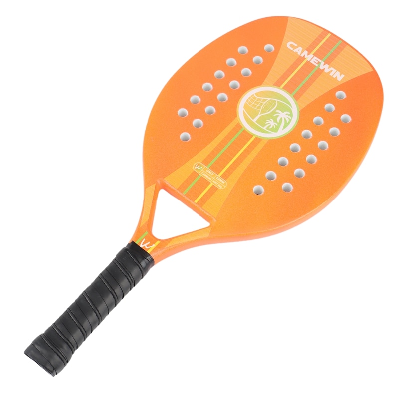 Camewin Popular Beach Tennis Racket Carbon and Glass Fiber Men Women Sport Tennis Set: Orange