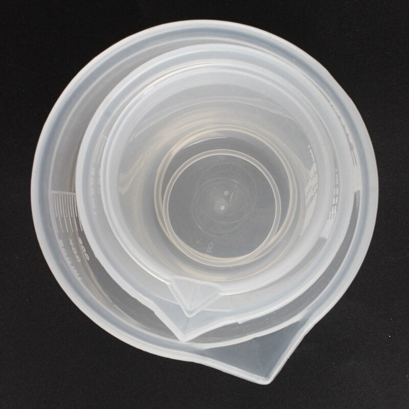 150 250 500 ml beaker of clear plastic 3 pcs. Measuring cup tool